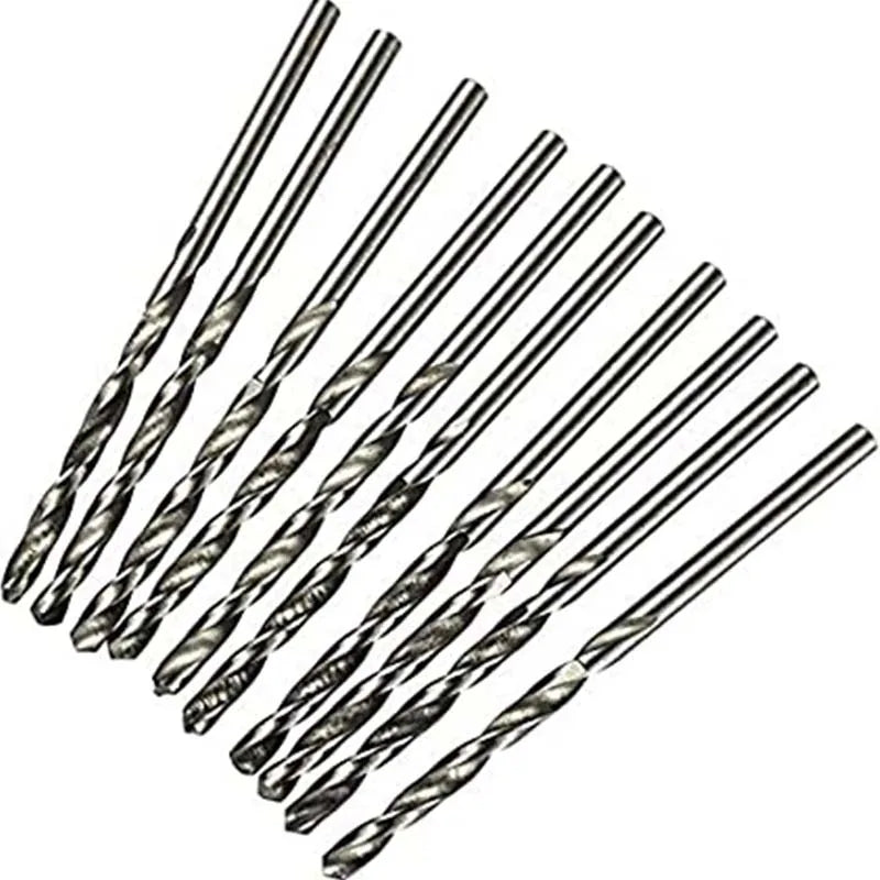 10-Pack 2.5mm HSS Twist Drill Bits – Micro Straight Shank Set Twist Drill Bit Set Zpaxo