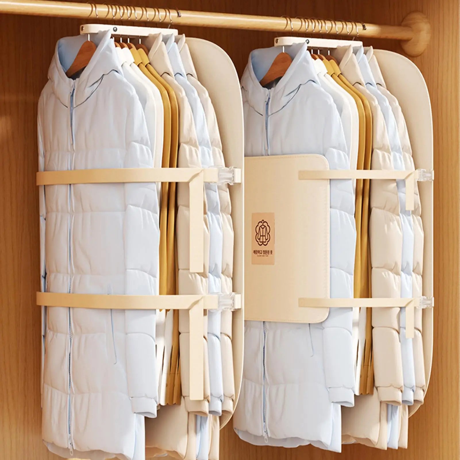 Clothes Compression Storage Board Space Saving Ultra Thin Dustproof Adjustable Closet Garment Press Board for Home Travel Shirts Zpaxo