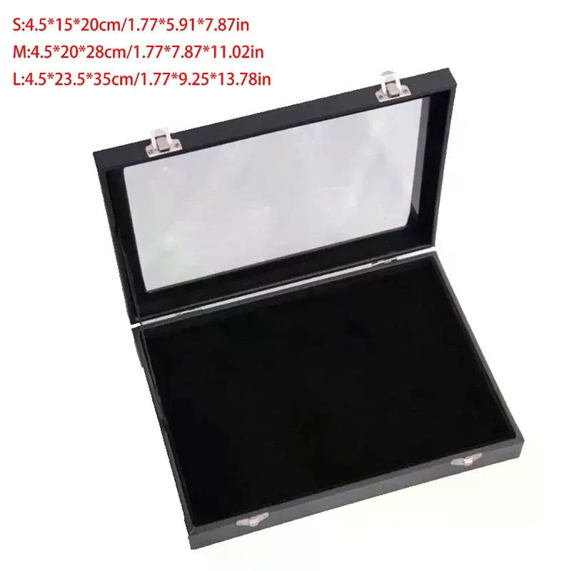 For Medal Jewelry Collection Display Frame Transparent Dustproof Pin Display Box Pin Medal Display Case Badge Storage Box Zpaxo
