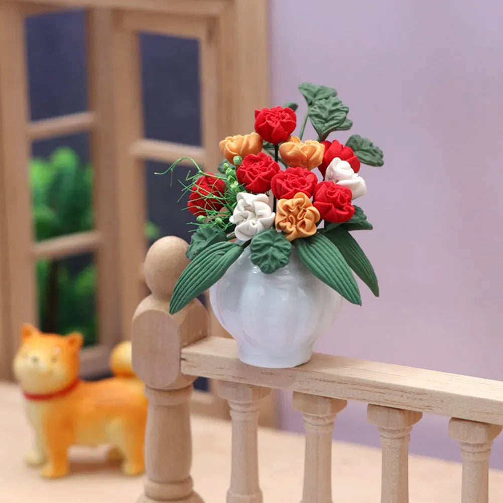 Mini Flower Pot Synthetic Resin Simulation Lifelike Desktop Decor