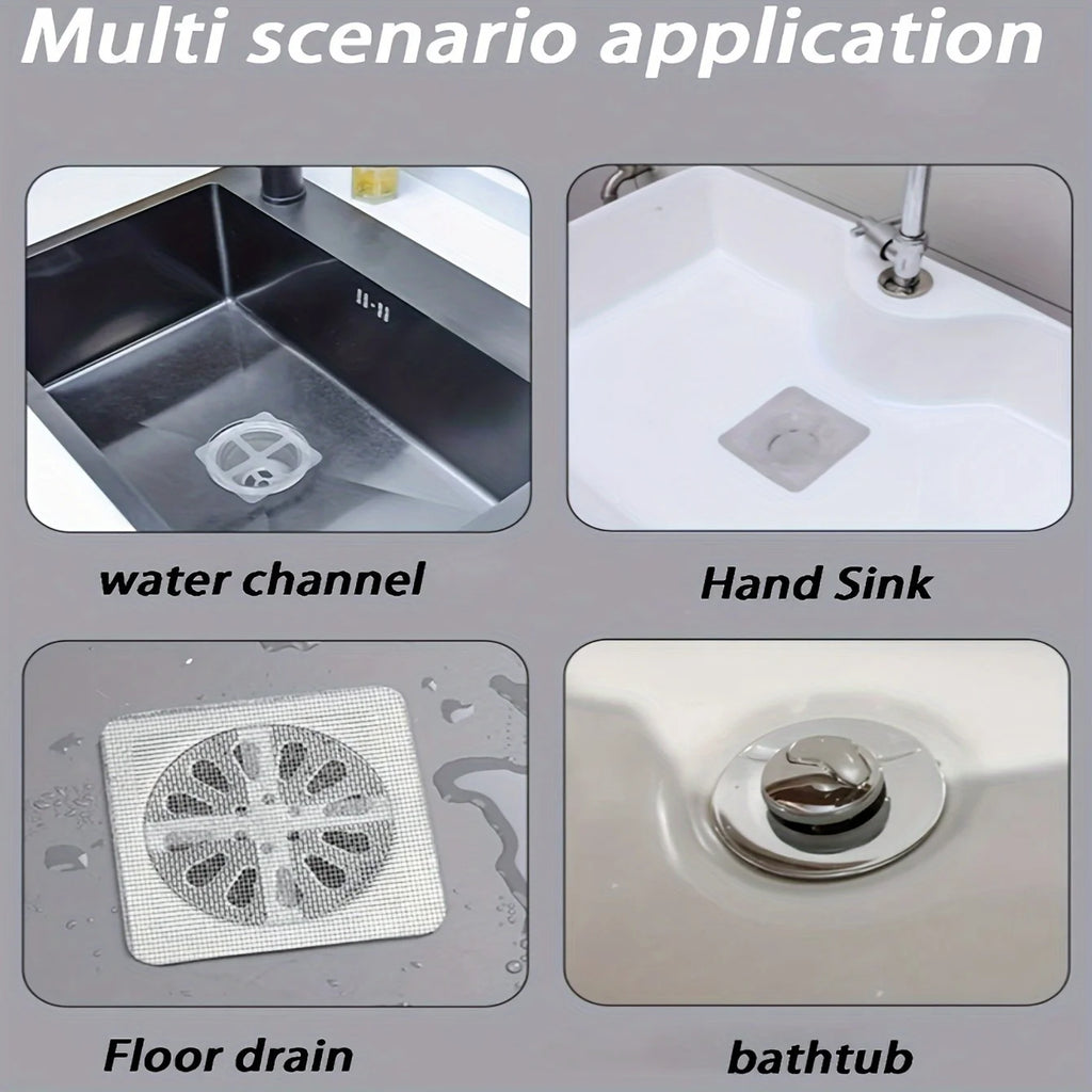 Disposable Hair Drain Catcher Mesh Anti-blocking Filter Floor Drains Sticker Shower Cover Kitchen Bathroom Sink Strainer Stopper Zpaxo