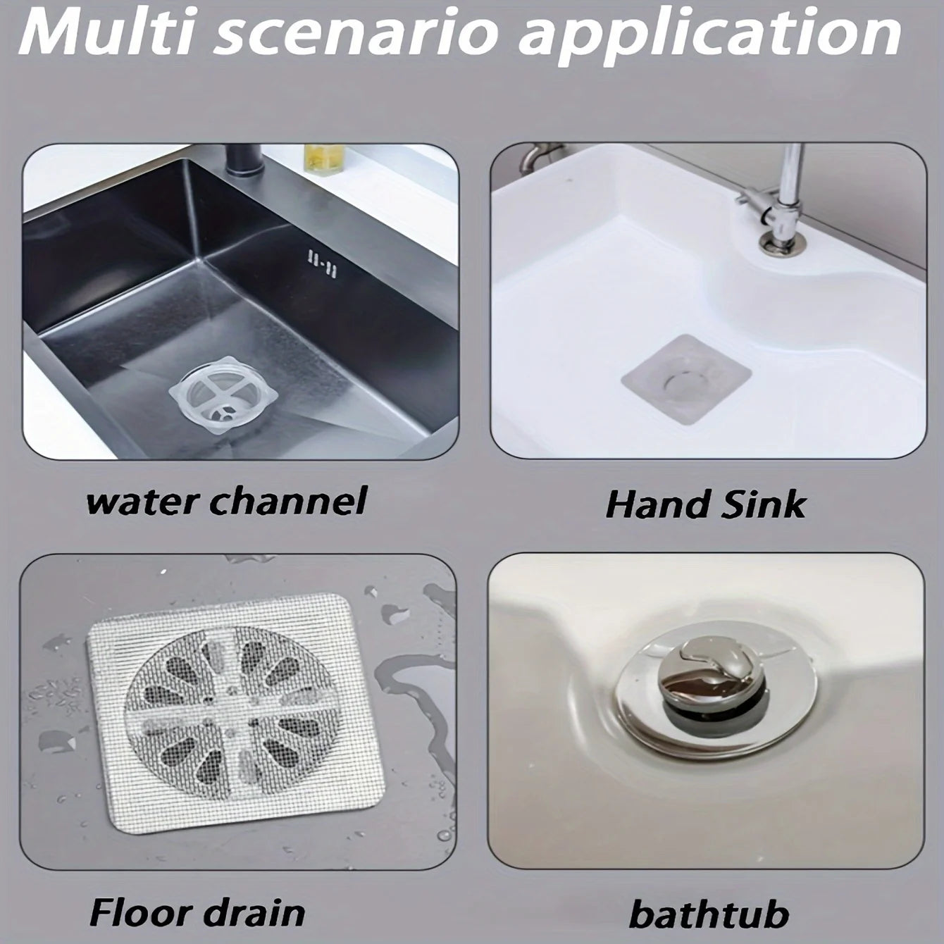 Disposable Hair Drain Catcher Mesh Anti-blocking Filter Floor Drains Sticker Shower Cover Kitchen Bathroom Sink Strainer Stopper Zpaxo