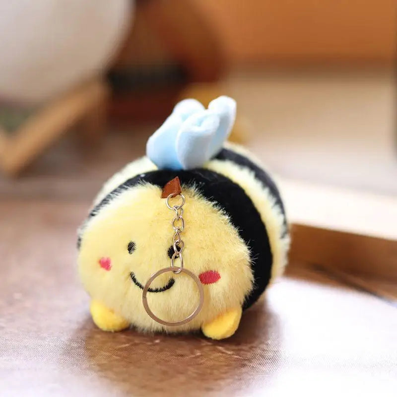 ▶1PCS Small Insect Animal Plush Toy Doll Keychain Cute Snail Bee Creative Stuffed Doll Bag Pendant Keyring Birthday Gift Zpaxo Style6