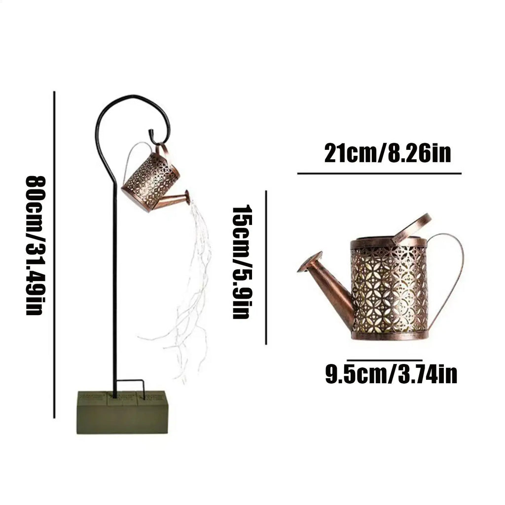 Outdoor Solar Lanterns Waterproof Watering Can Light Decorative