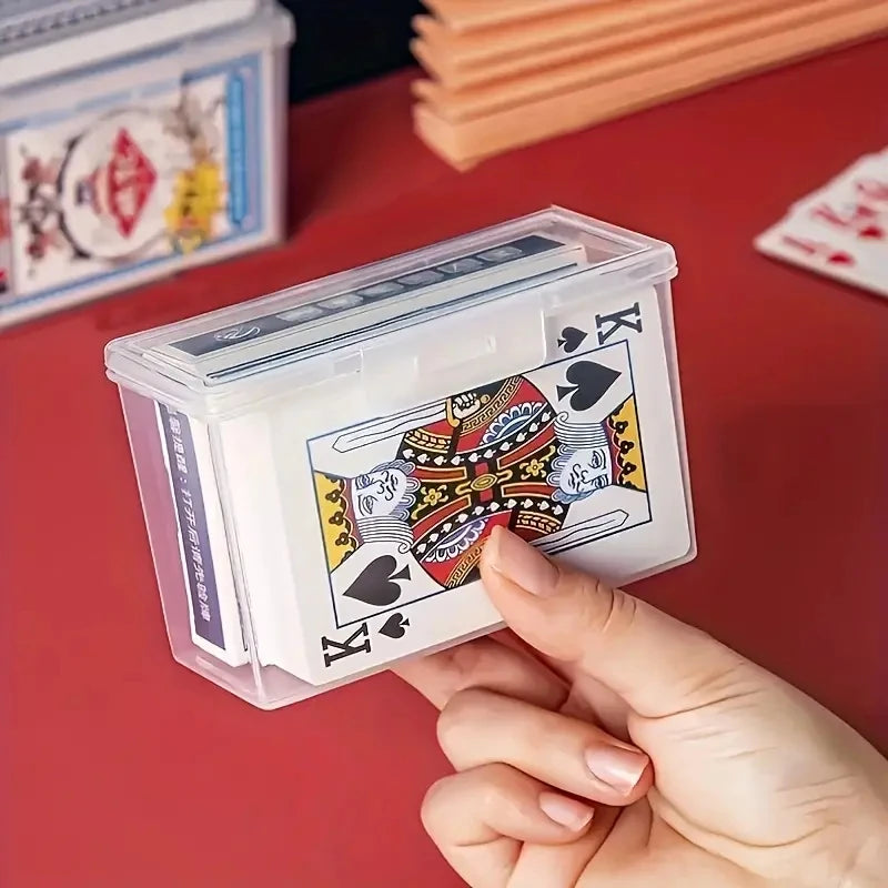 1 Playing Card Box Clear Deck Case Two Poker Images Can Be Placed NO