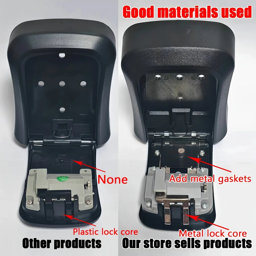 Ultra-secure Flip-top Key Safe Wall-mounted Metal Plastic Storage Box