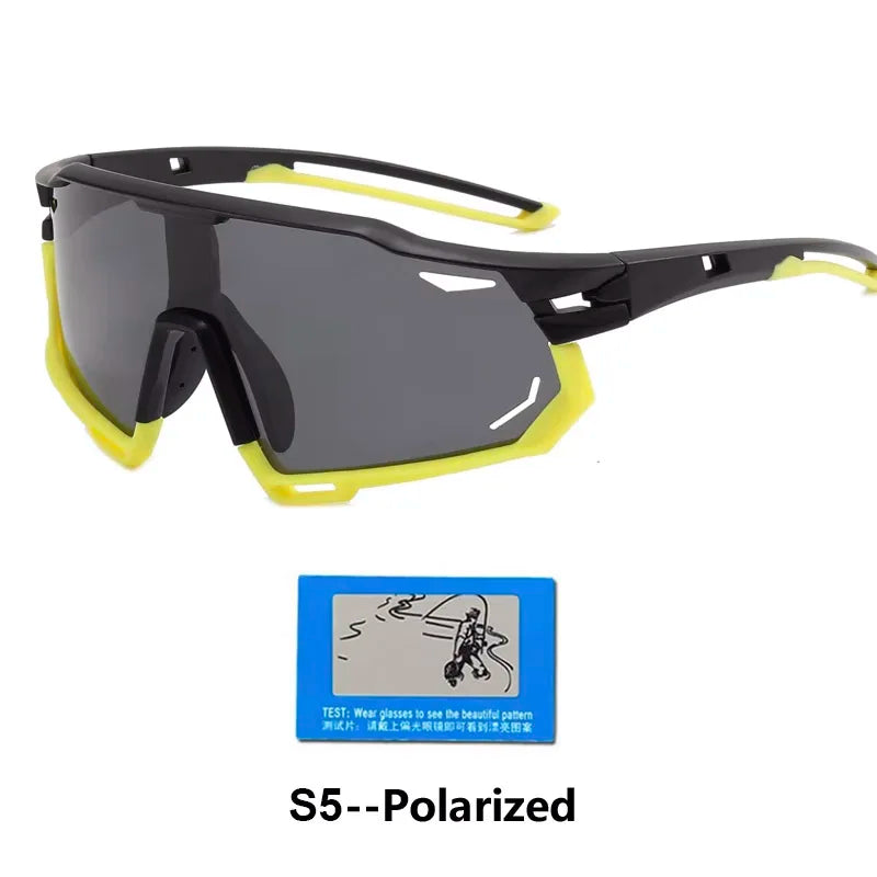 Polarized Sports Glasses Photochromic Men's and Women's Bike Eyewear Outdoor MTB Cycling UV400 Sunglasses Road Bicycle Goggles Zpaxo S5