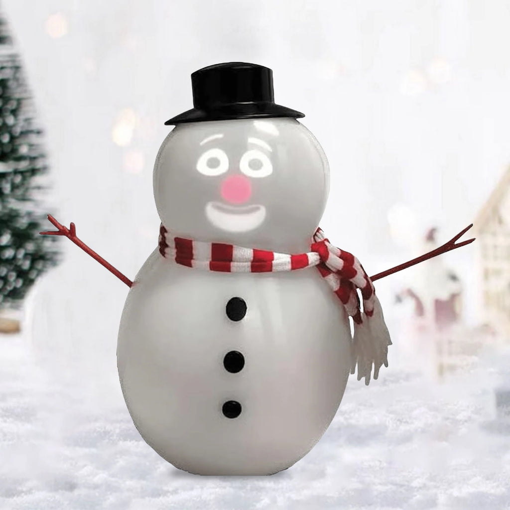 Creative Winking Snowman Statue Built-In Projector Speaker Singing Interactive Xmas Sculpture Cute Animated Snowman Ornaments Zpaxo