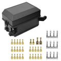6 Way Fuse Relay Box Black Holder Block Circuit Protector Terminal