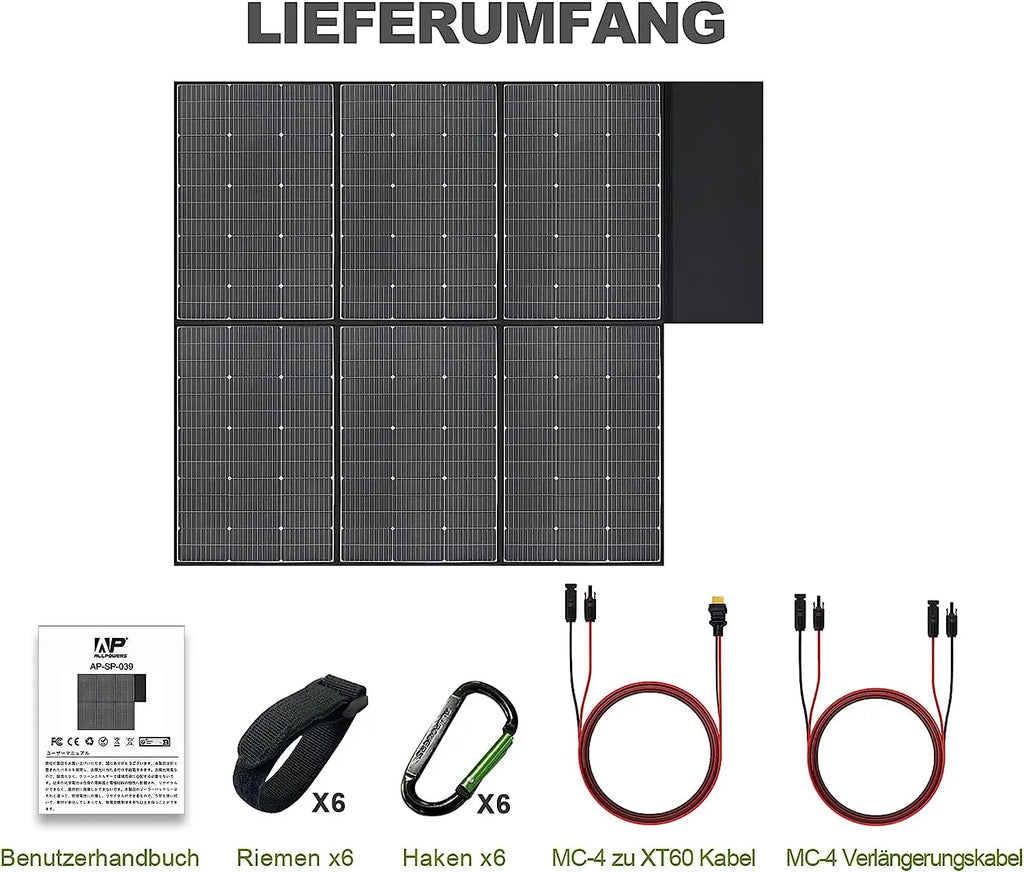 ALLPOWERS Foldable Solar Panel 600W High-efficiency Module Charger Zpaxo