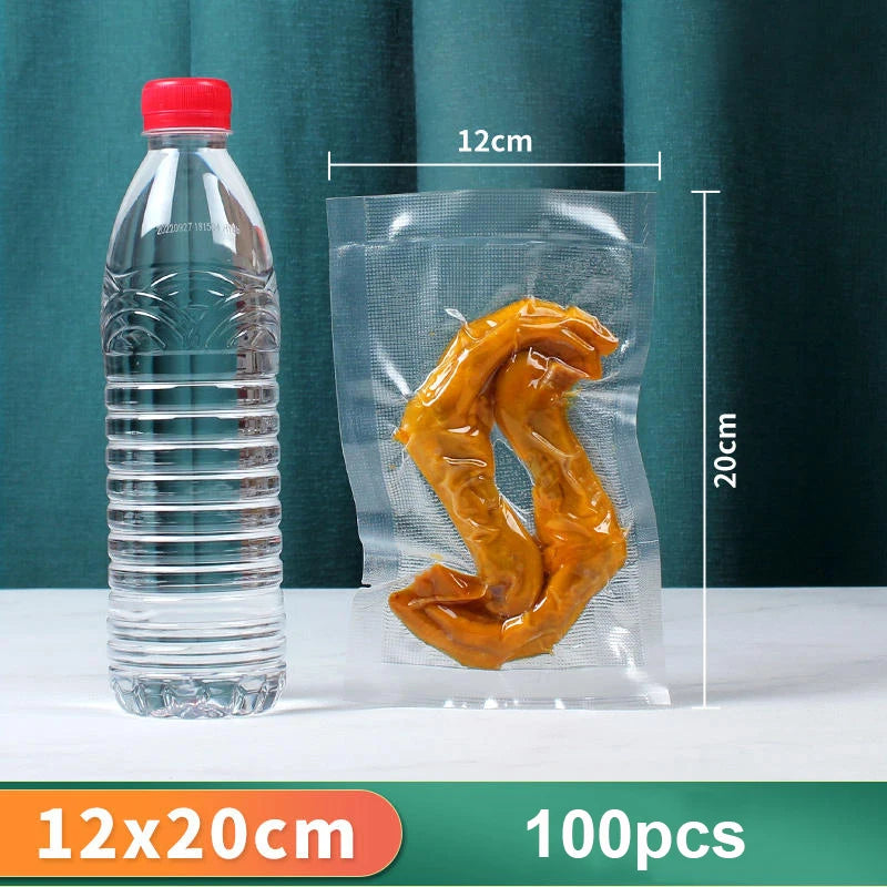 Vacuum Packaging Bags Food Storage Sealer Machine Fresh Long Keeping Zpaxo 12x20cm 100pcs