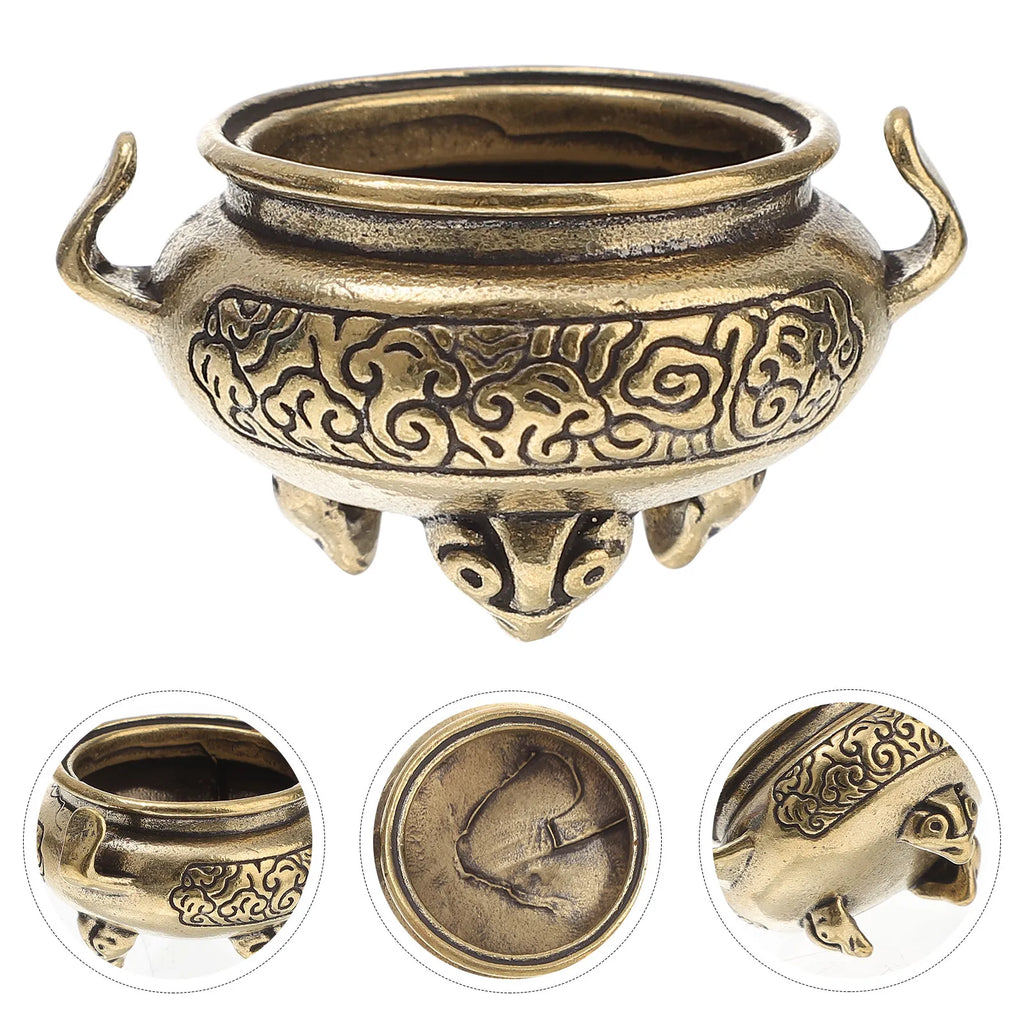 Creative Brass Incense Burner Home Censer Holder Desktop Ornament