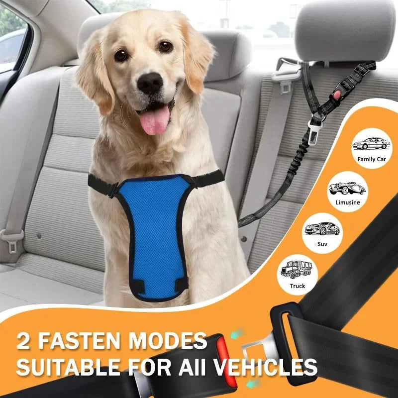 2-in-1 Dog Car Seat Belt Safety Harness – Crash Tested