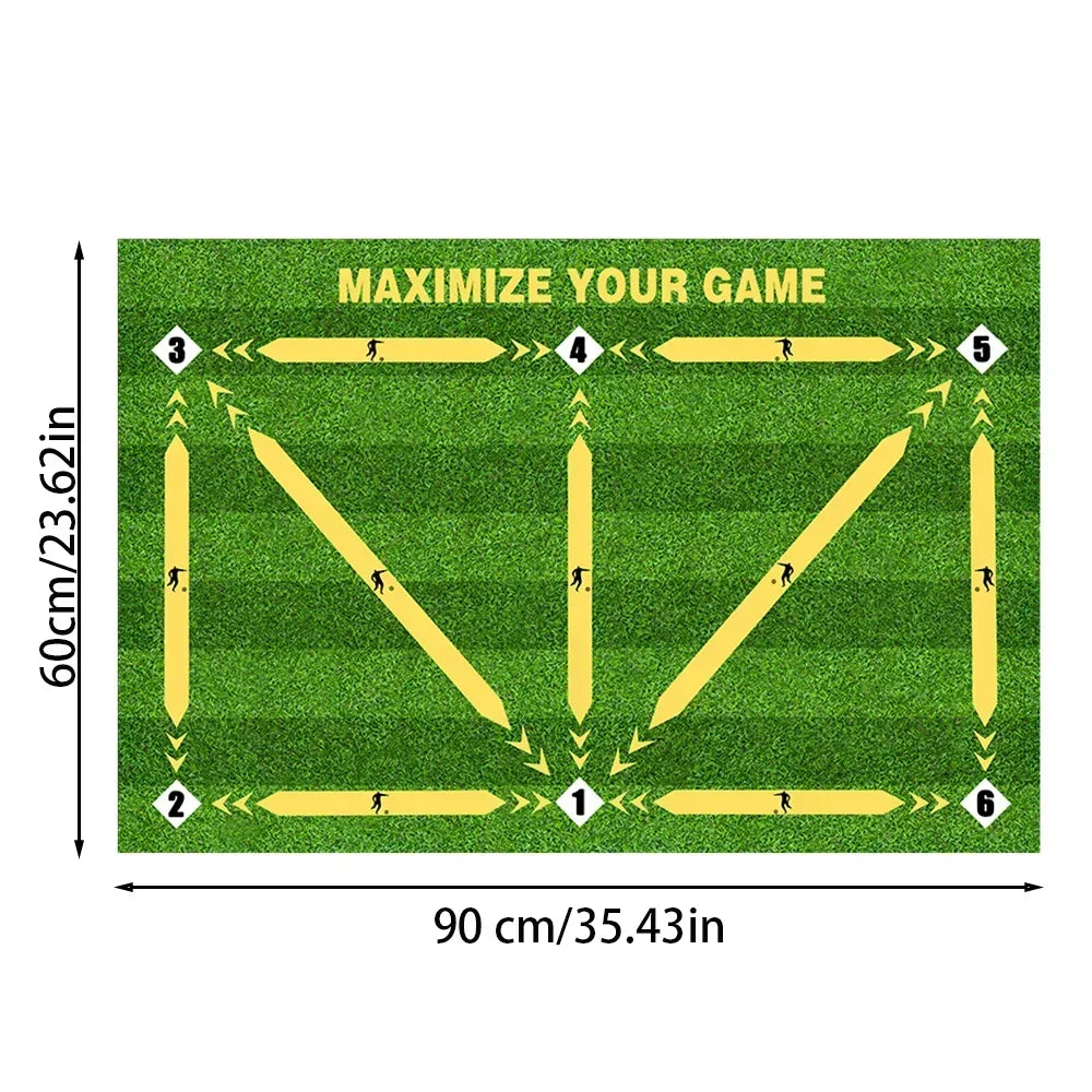 Soccer Ball Control Training Mat – Digital Guidance & Rubber Base