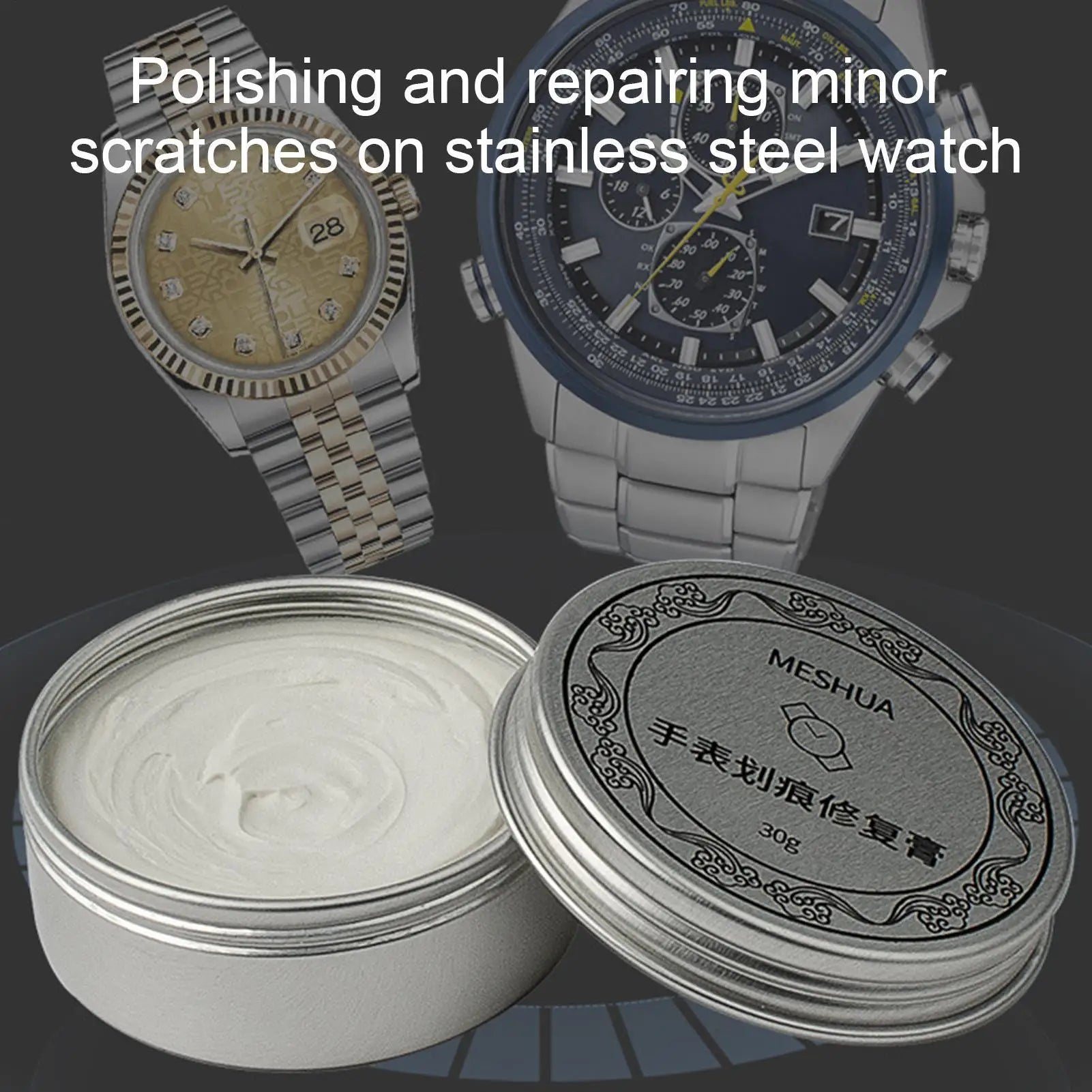 Watch Crystal Scratch Remover 30g Watch Polishing Kit Quick Repair Repair Tools for Watch Cases Bracelets and Covers Zpaxo Default Title