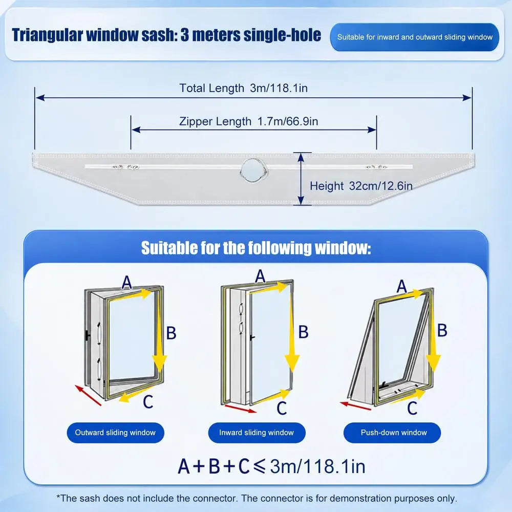 Portable AC Window Sealing Waterproof Air Conditioner Vent Blocker