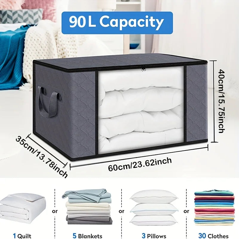 Duvet Storage Bag Heavy Duty Large Capacity Blankets Seasonal Clothes