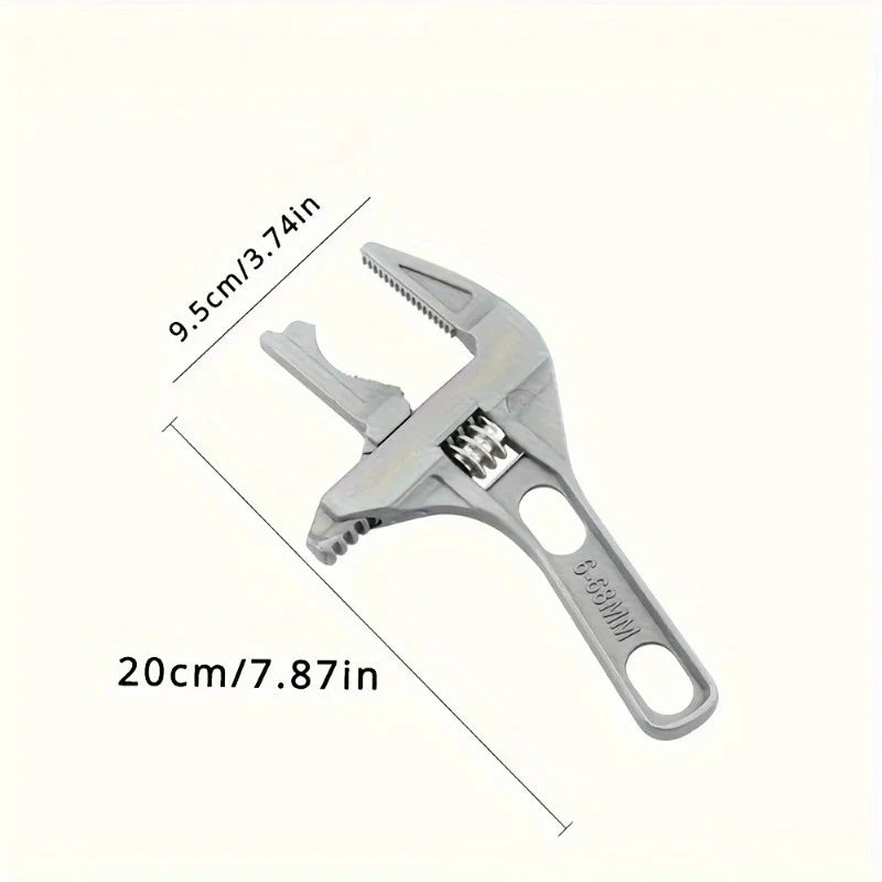 Versatile Adjustable Wrench Strong Grip Wide Opening Ideal Plumbing