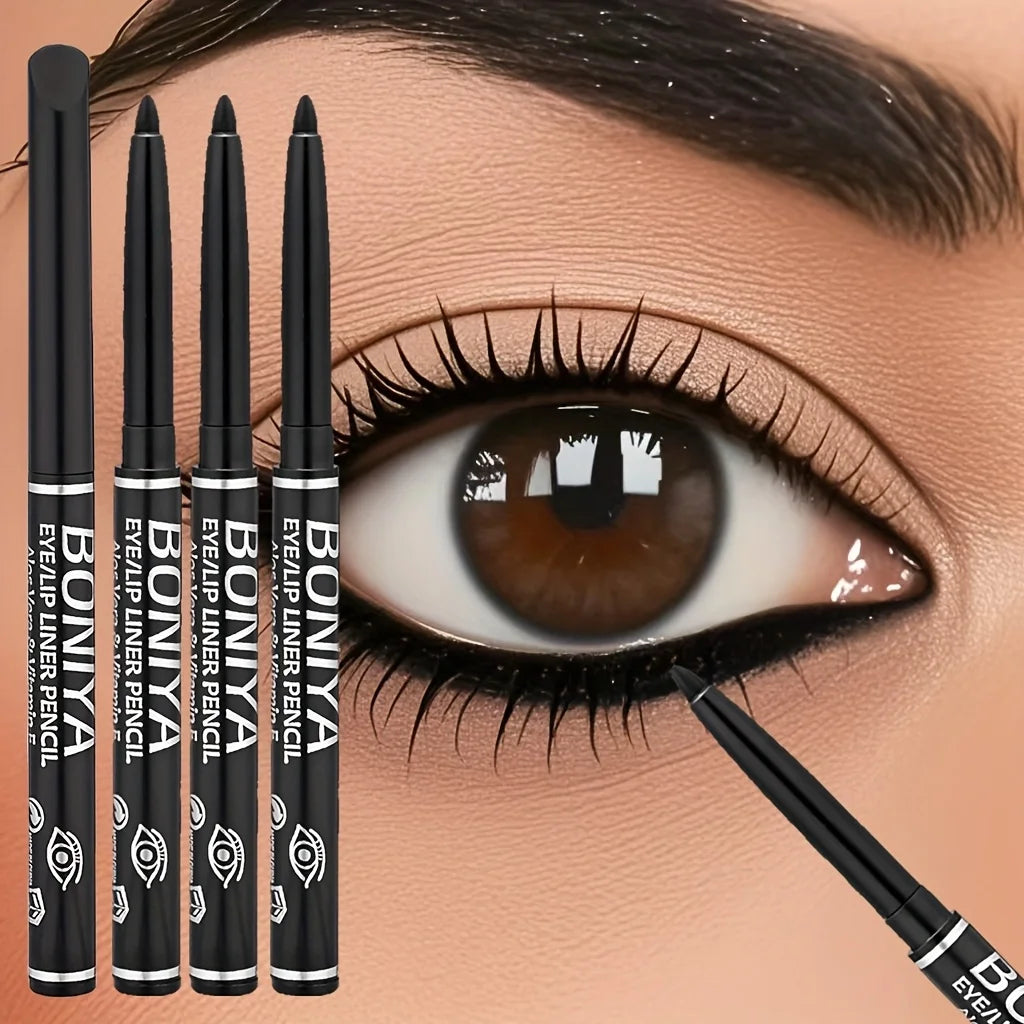 Silky Black Brown Eyeliner Smooth Waterproof Sweatproof Long-lasting