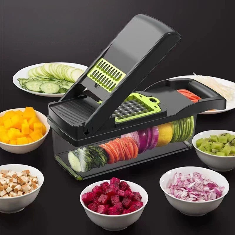 Multifunctional Vegetable Chopper Grate Food Handle Slicer Dicer Cut Zpaxo