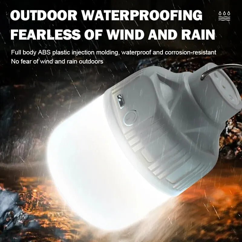 USB Rechargeable LED Hook Up Camping Lantern High Brightness Outdoor Portable Light Emergency Hook Up Fishing Night Light Hiking Zpaxo