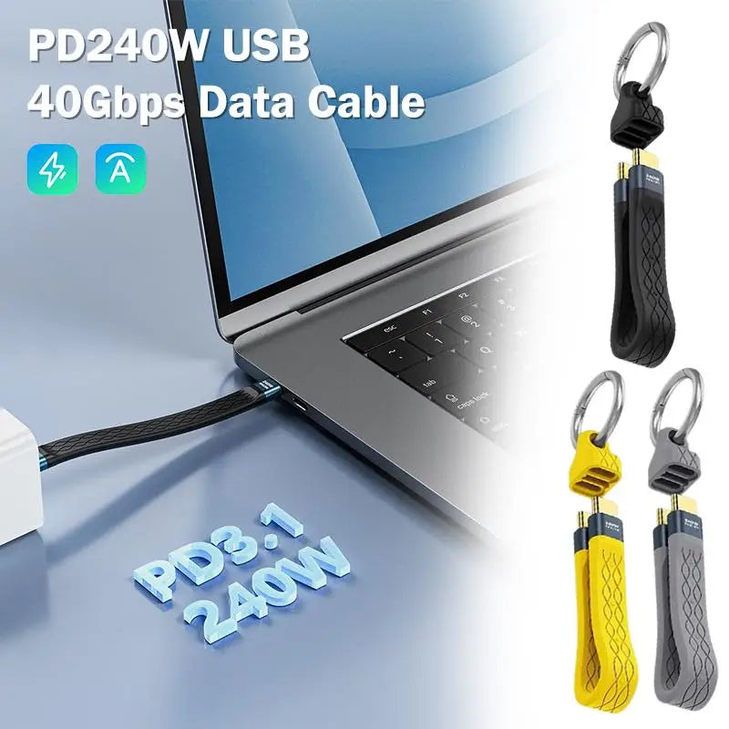 USB4 Cable 240W PD 40Gbps 8K – Thunderbolt 4/3 Type-C