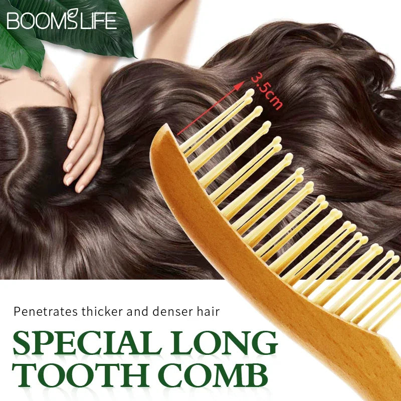 BOOMSLIFE Wide Tooth Wood Comb – Anti-Static & Scalp Massage Wood Hair Comb Zpaxo