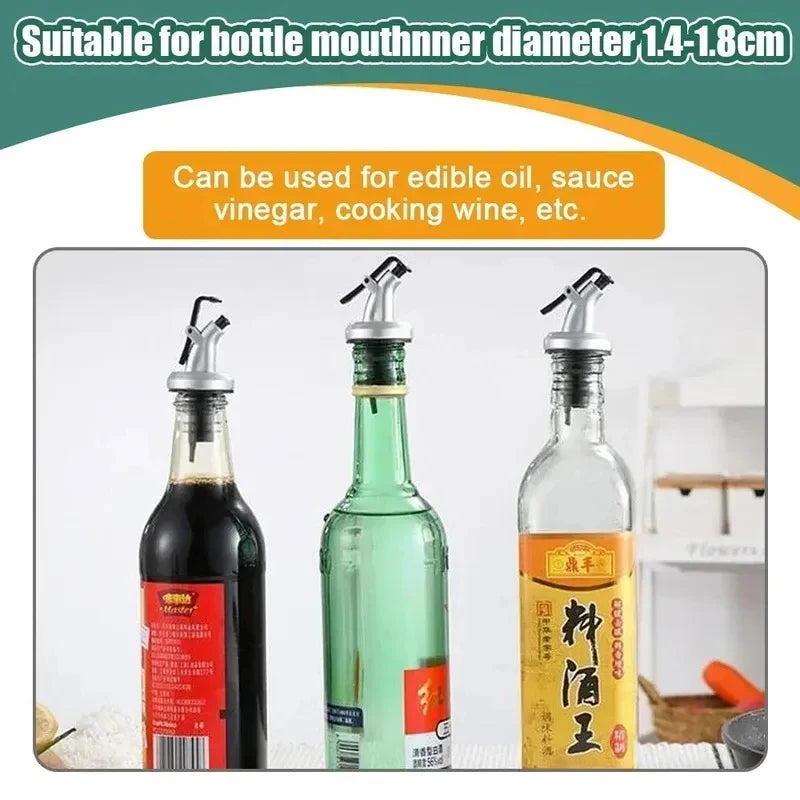 Leak-Proof Oil & Vinegar Pour Spouts – 1/2/3/4 Pack