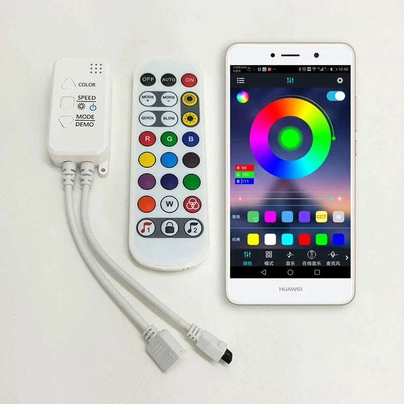 3 Pin Tuya APP Wifi LED RGBIC Controller Remote DC12V 24V Work Alexa Zpaxo