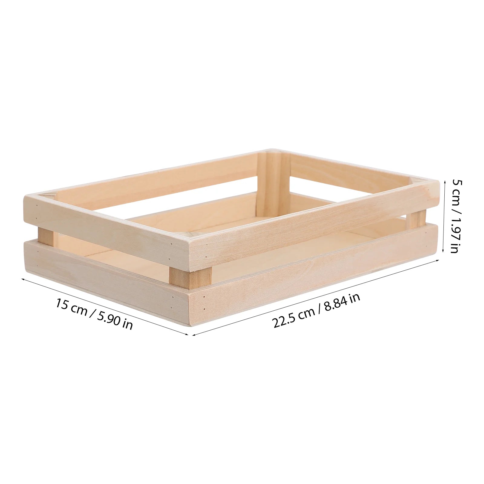 Small Storage Containers Basket Baskets Wooden Organizer Rectangle