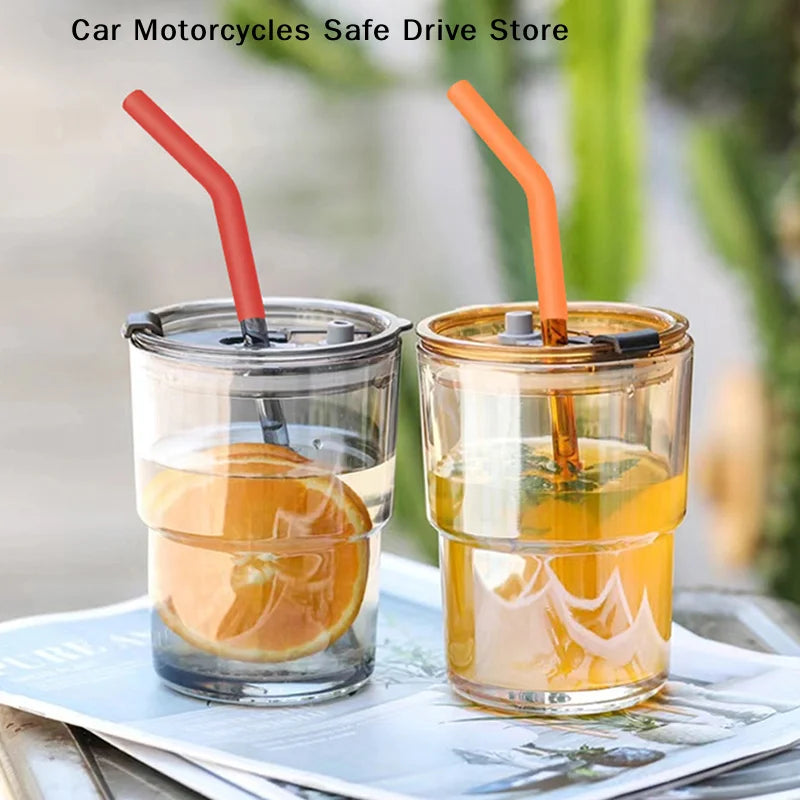 CM6pcs Straw Tip Cover Silicone Cap Protective Anti- Tongue