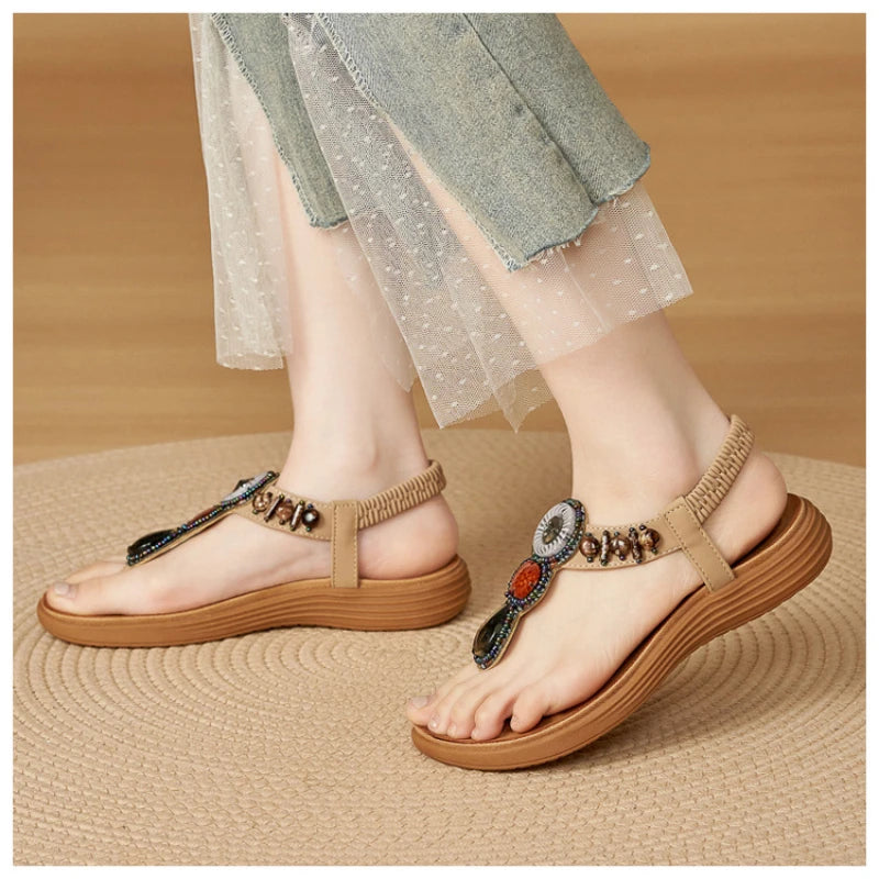 Bohemian Wooden Beads Diamonds Lightweight Comfortable Sweatproof Mom Zpaxo