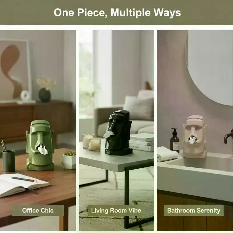 Stone Statue Tissue Box & Headphone Stand | Aesthetic Decor Decorative Tissue Holder Zpaxo