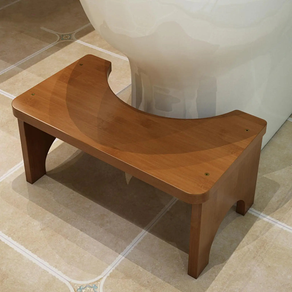 Toilet Stool Wooden Seat Ergonomic Potty Step Adults Elderly Children