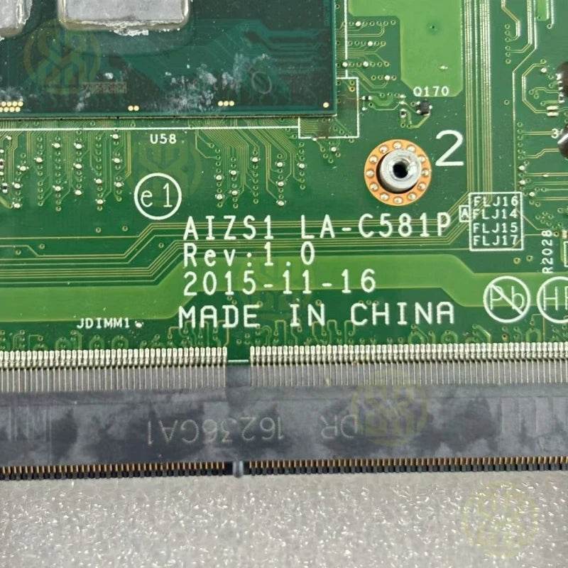LA-C581P Lenovo Thinkpad YOGA 260 Laptop Motherboard SR2F0 I5-6300U
