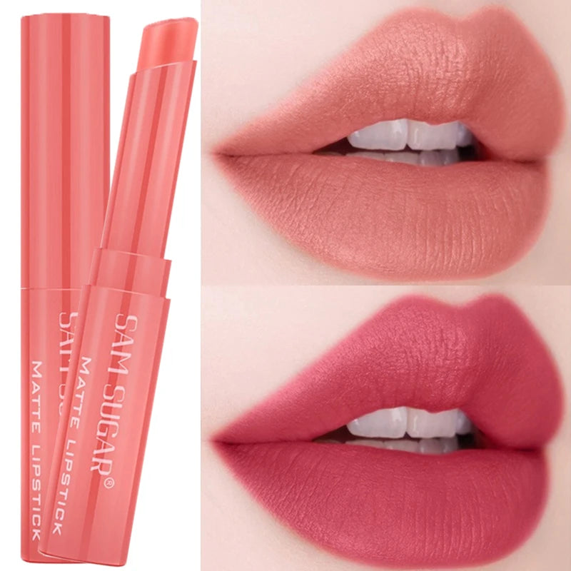 6-Color Nude Matte Lipstick Pencil Waterproof Lip Sticks Not Fading Sexy Red Velvet Lipsticks Long Lasting Lip Makeup Cosmetics Zpaxo