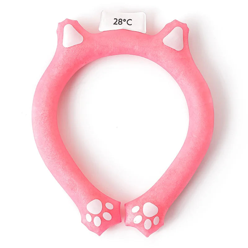 Sunstroke Prevention and Cooling Tool Outdoor Sports Cooling Ring Summer Comfort PCM Cold Collar Beach Travel Essentials Zpaxo 28 degrees red