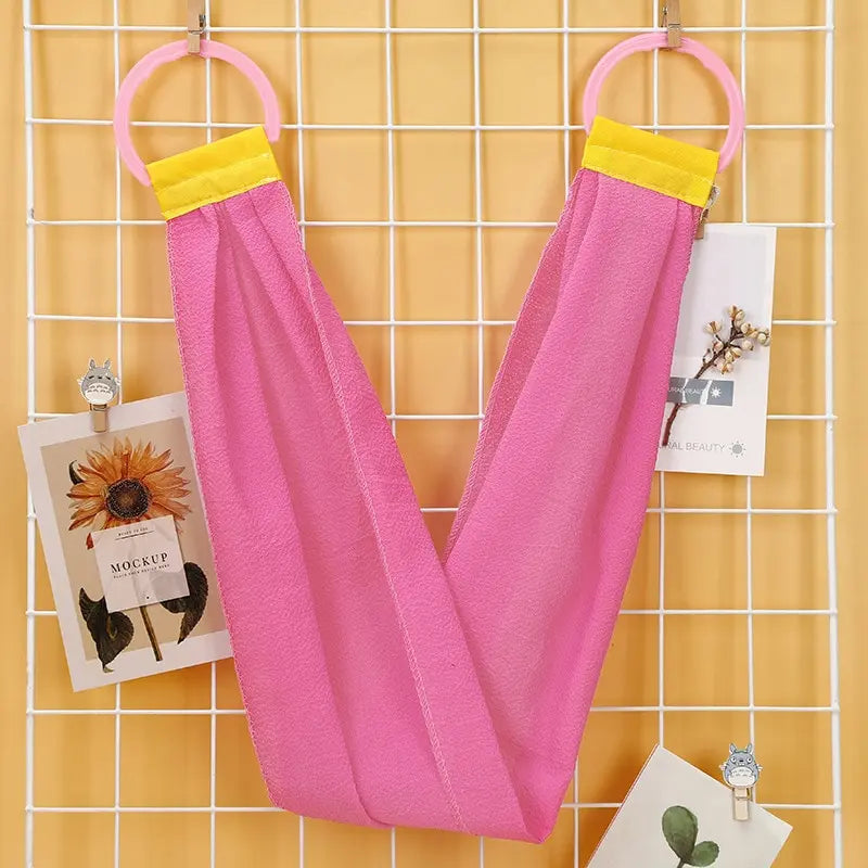Long Back Scrubber Bath Towel – Exfoliating Mesh Wash Strap Bath Back Scrubber Zpaxo