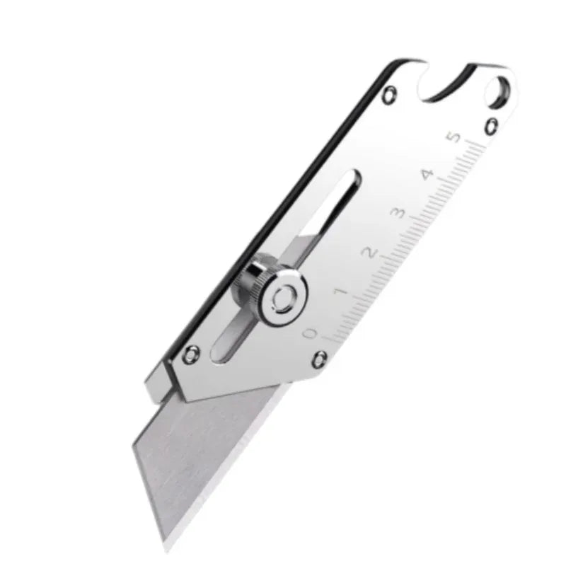 Duty Industrial Utility Knife Compact Stainless Steel Craft Cutter with Bottle Opener SK5 Blades, for DIY Professional Use Zpaxo