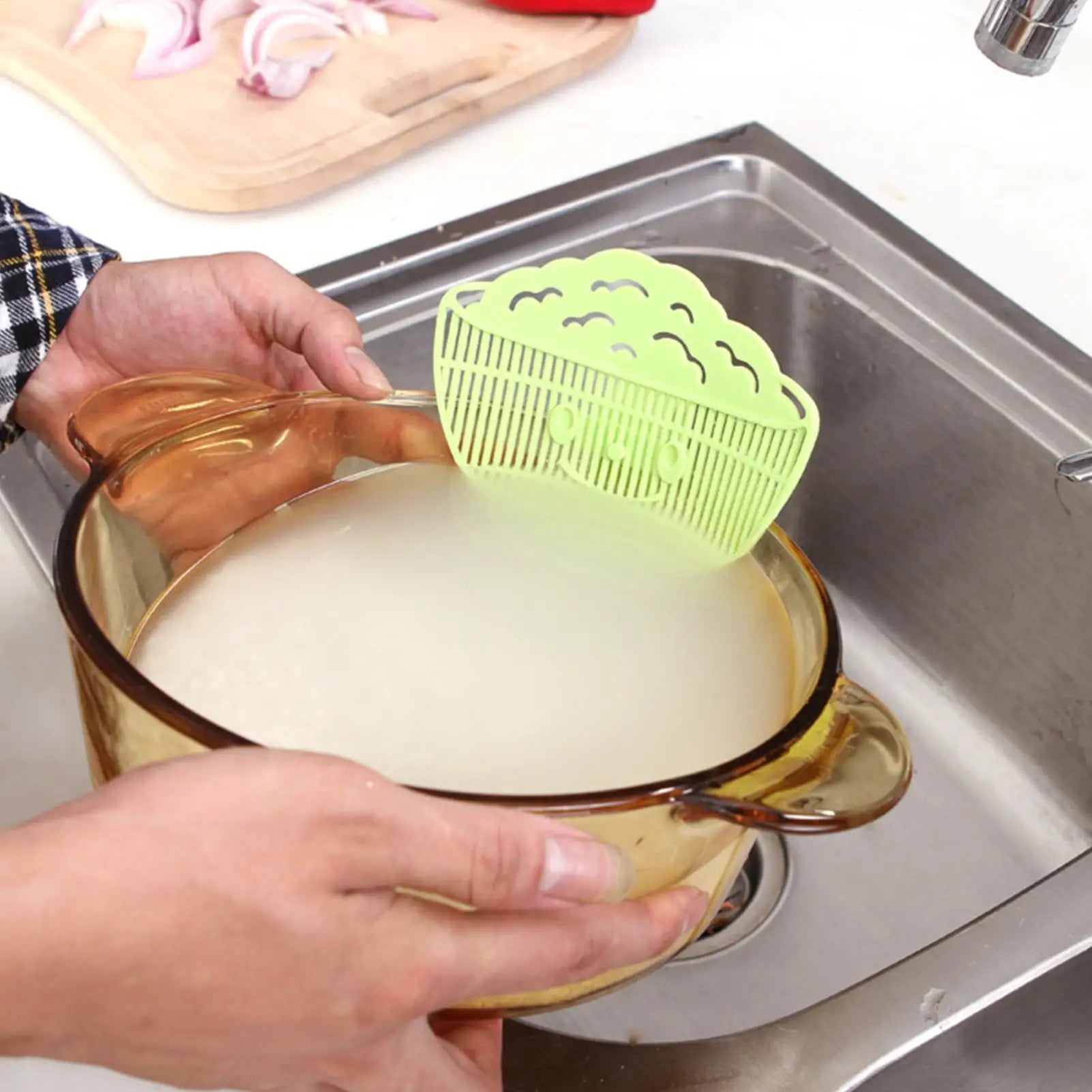 Clip Colander Small Mesh Strainer Attachment Pot Pasta Spaghetti
