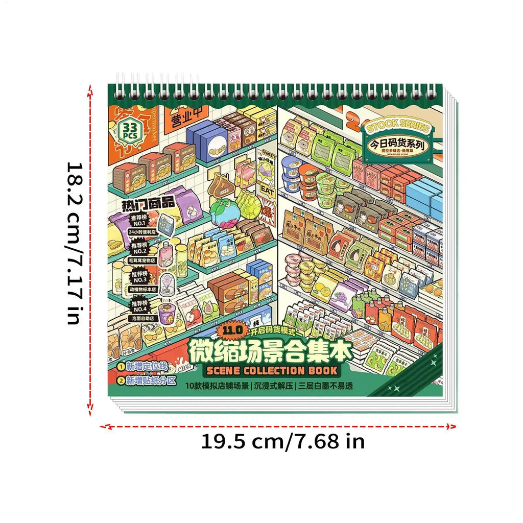 3D Sticker Scene 10 Set 3D Creative Cute Kids Toy Sticker Room Scene Book For Notebooks Pencil Cases Tablets Water Cups Zpaxo