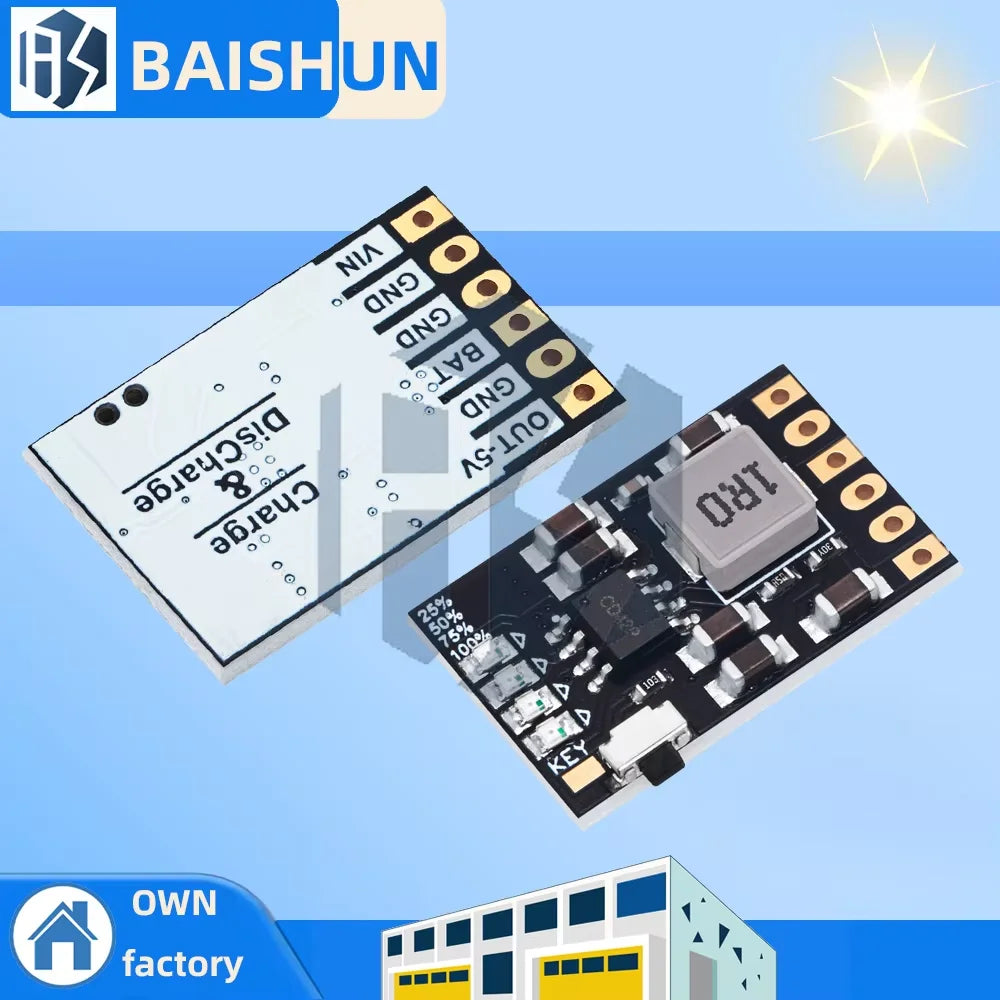 CD42 2-in-1 Battery Module - 3.7V Li-ion Charging & 5V Boost Conversion Integrated Management Zpaxo Default Title