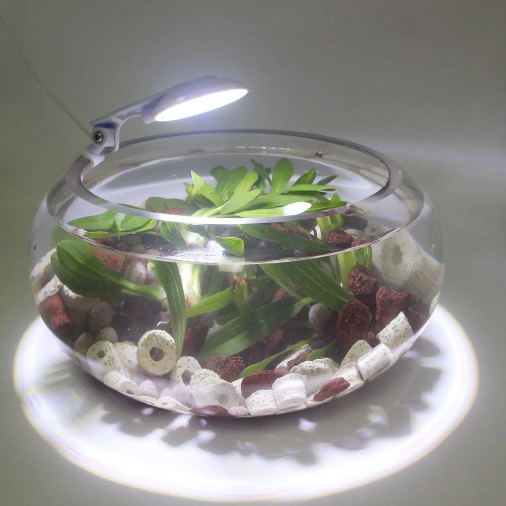 Aquarium Led Light Waterproof Clamp-on Anti-glare Lamp Adjustable