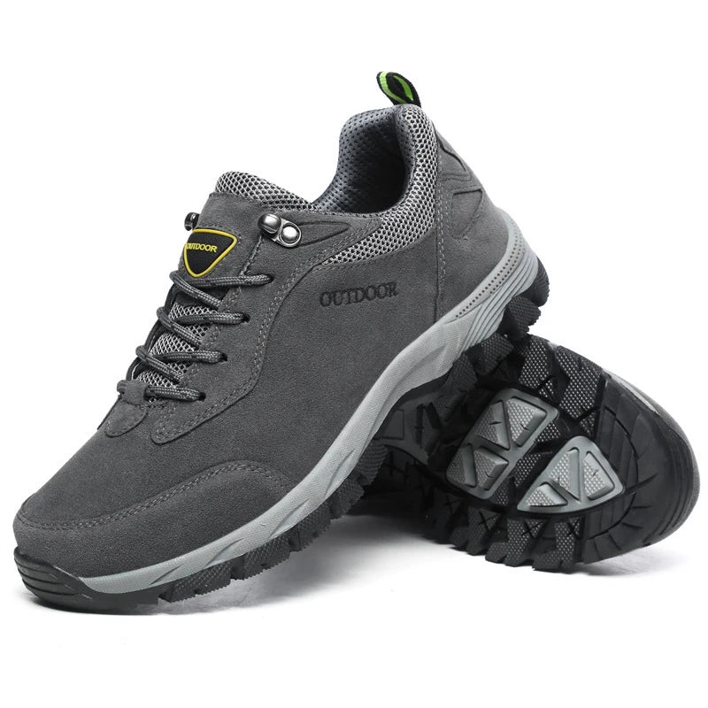 Hiking Shoes Men Autumn Winter Men's Non-slip Thick Sole Travel Zpaxo 1712 Grey 46 China Mainland