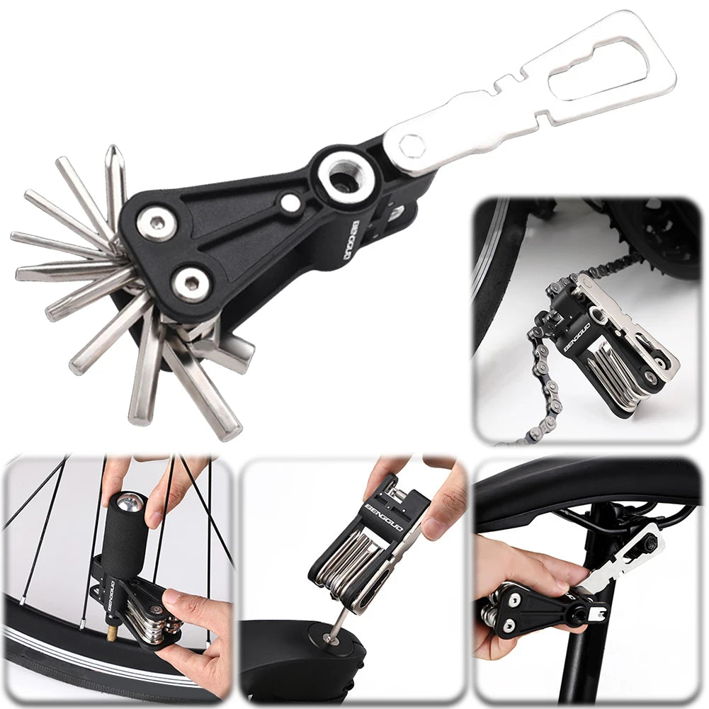 18-in-1 Bicycle Multi-function Tool Screwdriver Wrench Chain Cutter