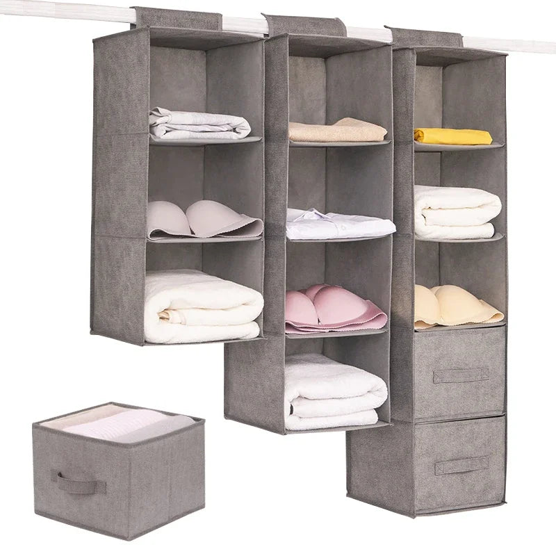 Wardrobe Hanging Storage Bag Interlayer Drawer Type Clothes Clothes Organizer Collapsible Storage Shelves Closet Organizer Zpaxo