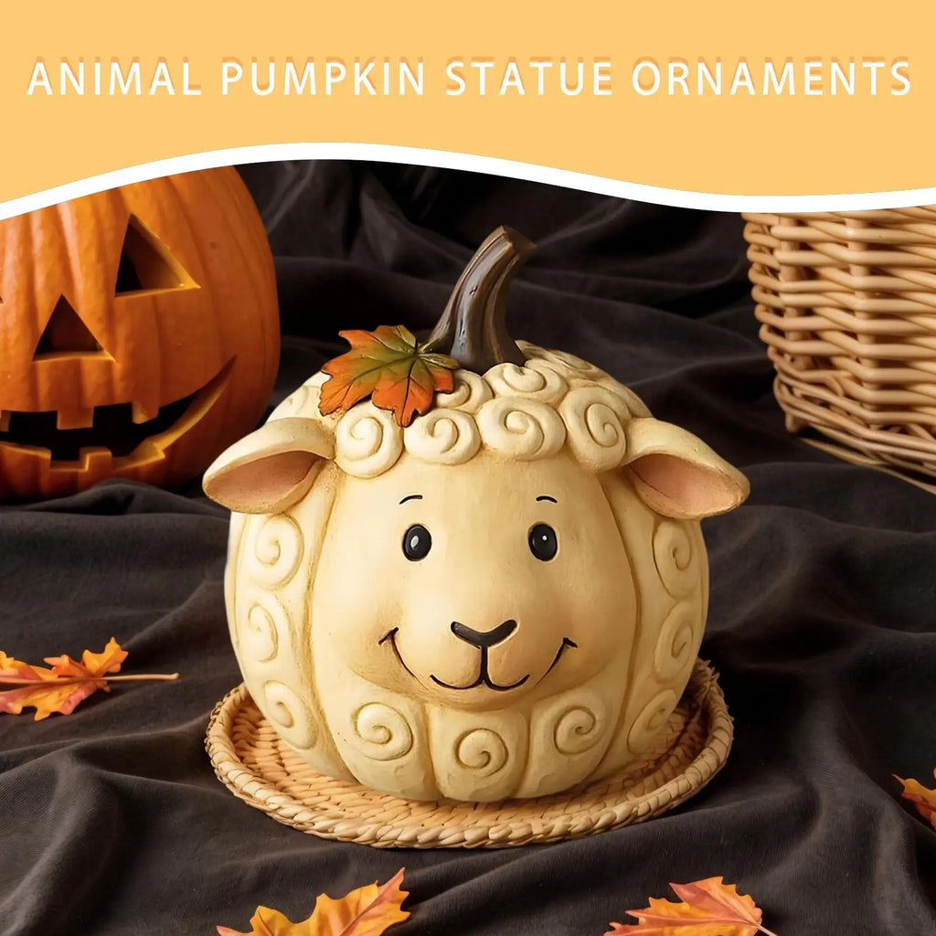 Pumpkins Decorating Fall Pumpkin Decor Animal Cute Figurines Resin