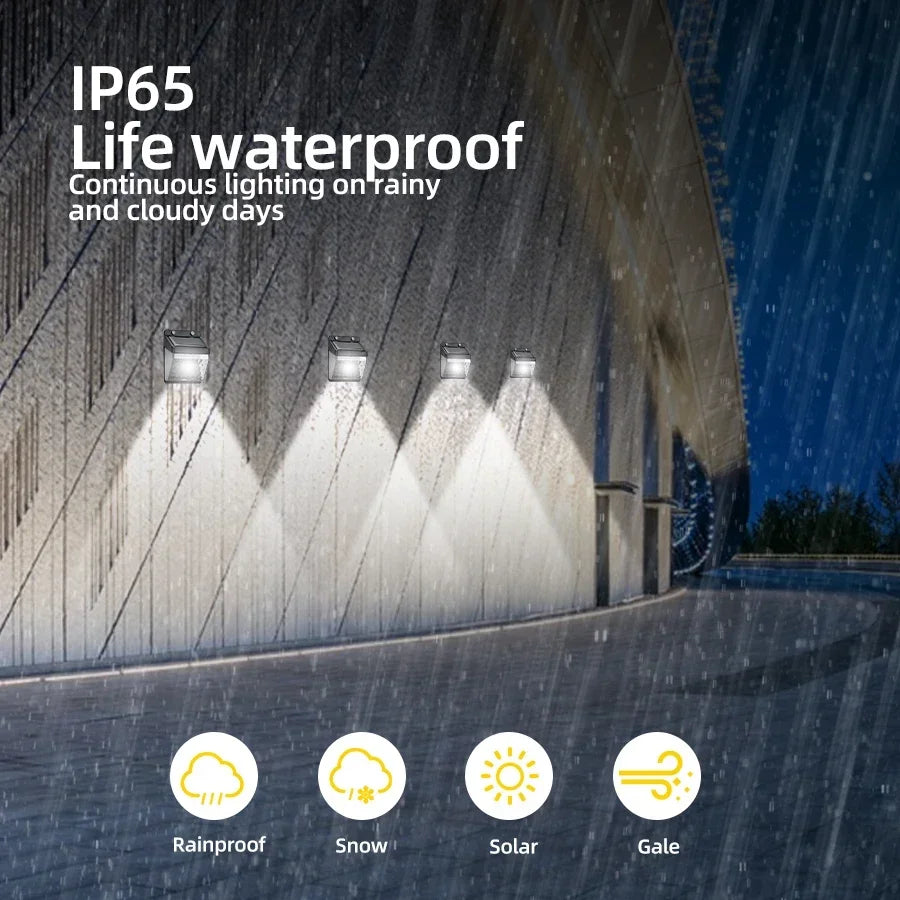 LED Solar Light PIR Motion Sensor Wall Outdoor Lamp Waterproof Zpaxo