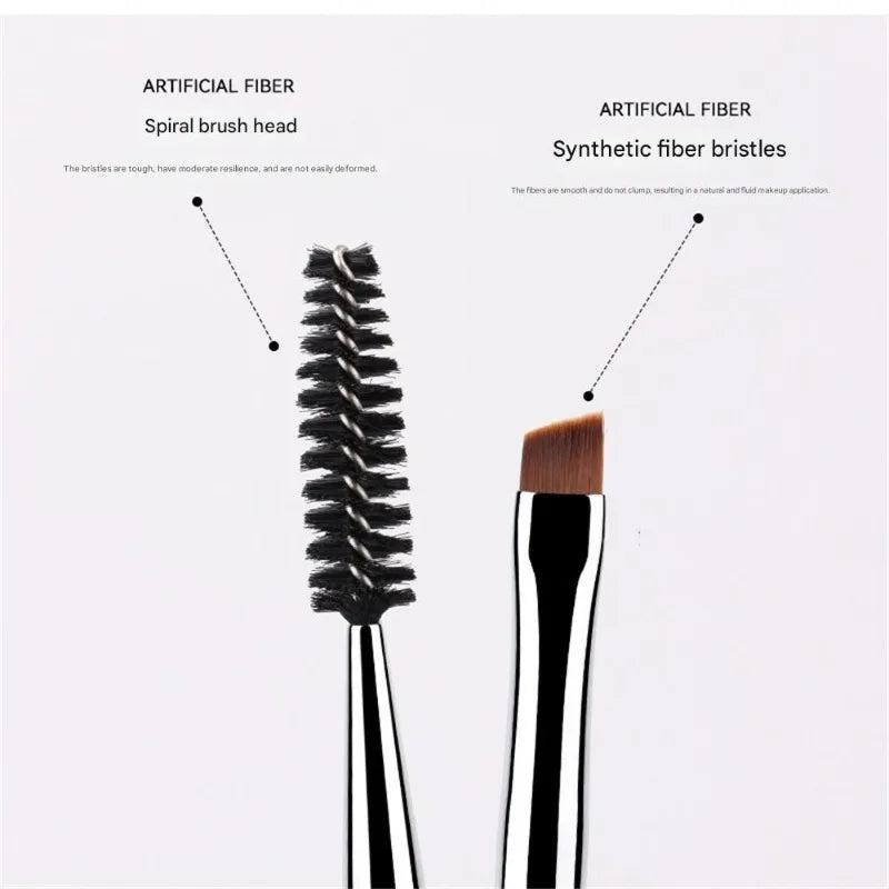 Eyebrow Brush Eyelash Comb makeup brushes Dual Ended Angled brush Spoolie brushs 2 in 1 Lash multi-purpose makeup Brushes tool Zpaxo