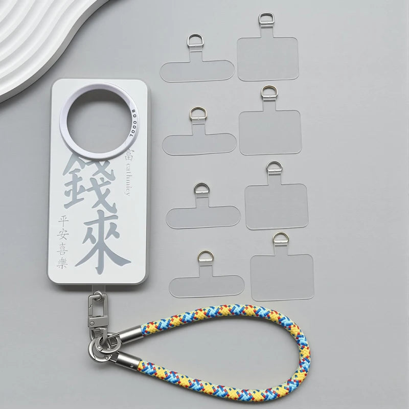 2pc TPU material phone case cross-body strap with high transparency pad, patch, clip, connection piece and fixation piece Zpaxo